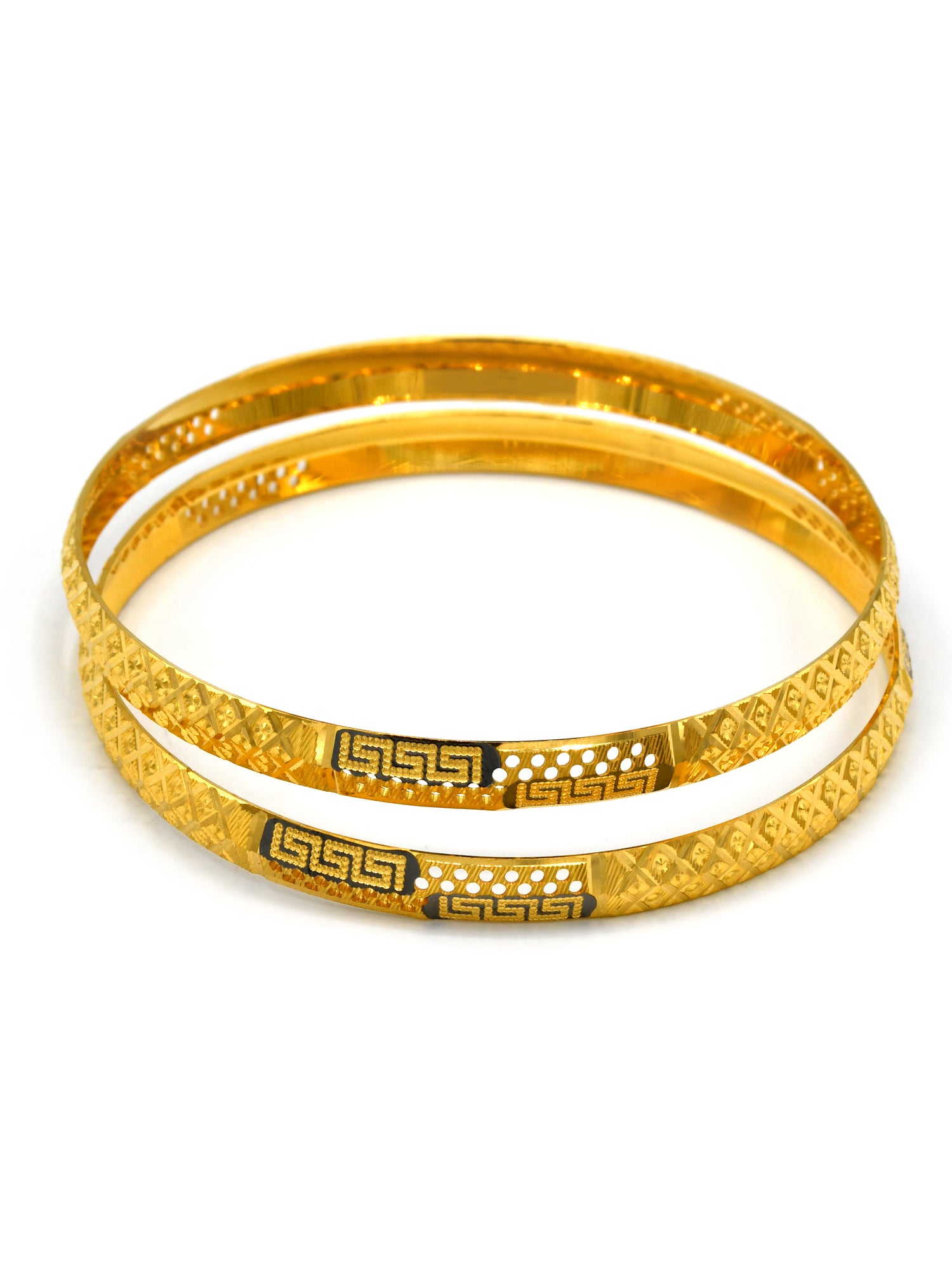 22Ct Gold 2 Piece Bangle - Roop Darshan