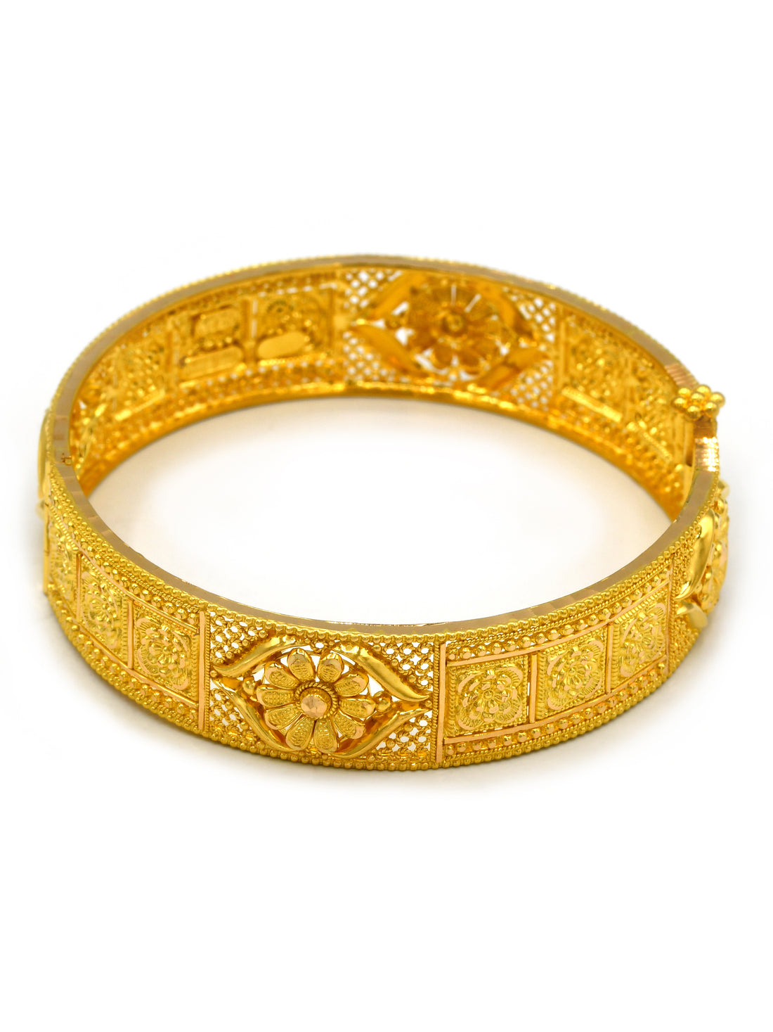 22Ct Gold 2 Piece Screw Bangle - Roop Darshan