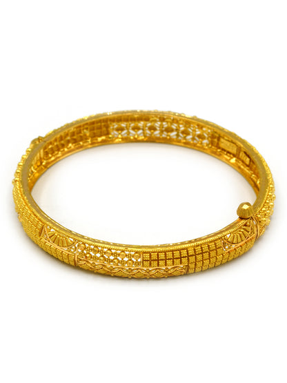 22ct Gold 2 Piece Screw Bangle - Roop Darshan