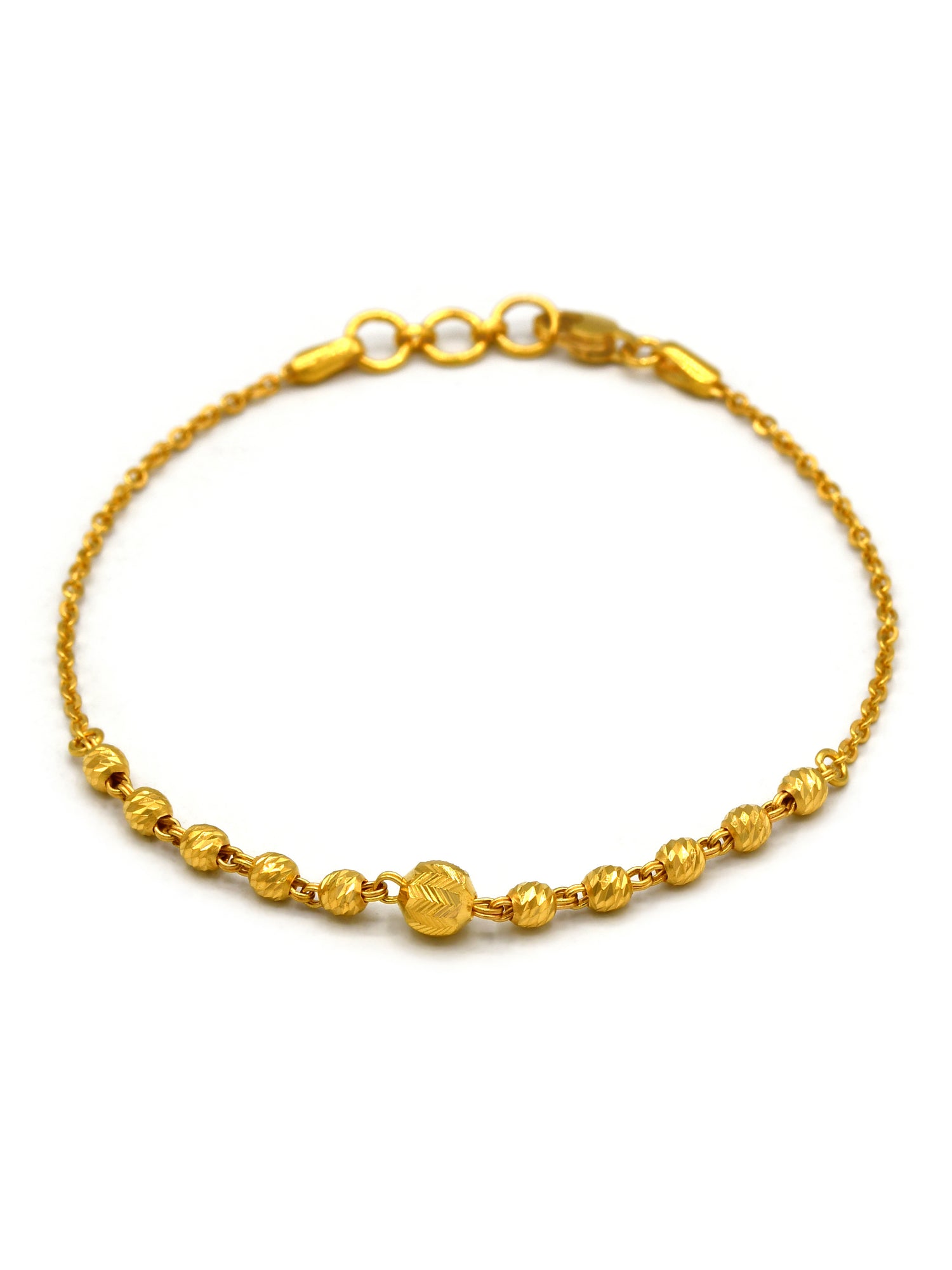22ct Gold Ball Ladies Bracelet