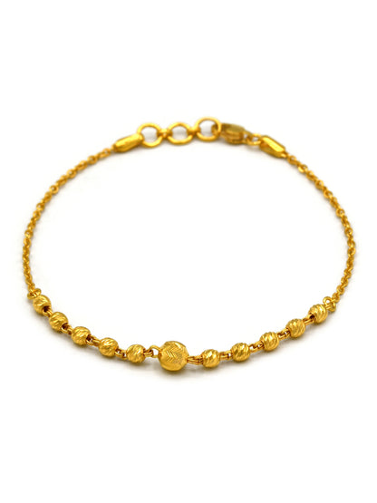 22ct Gold Ball Ladies Bracelet