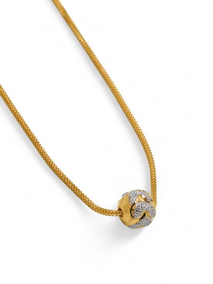 22ct Gold Two Tone Ball Fancy Chain