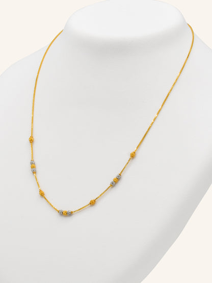 22ct Gold Two Tone Ball Fancy Chain
