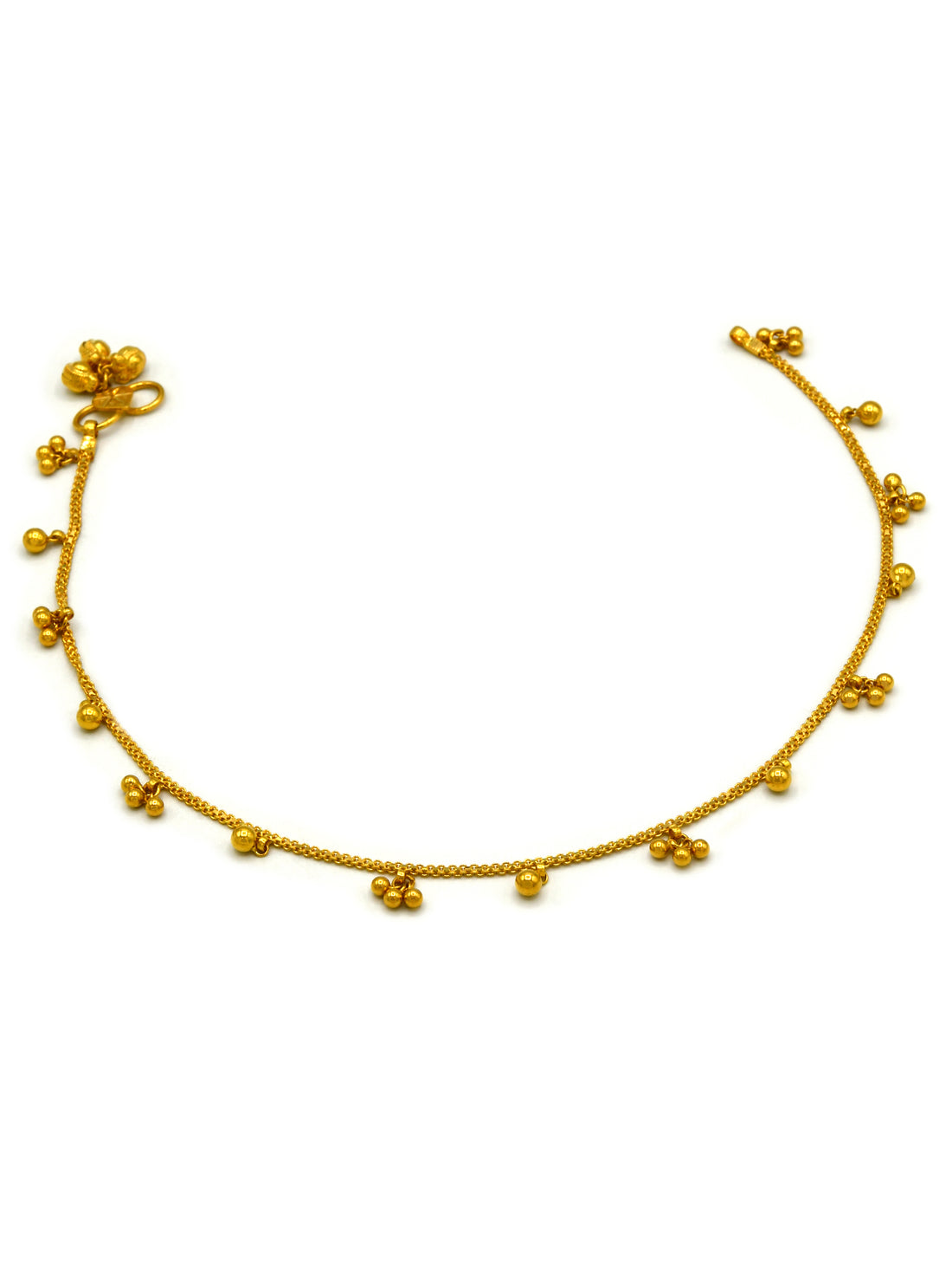 22ct Gold Pair Ladies Anklets - Roop Darshan