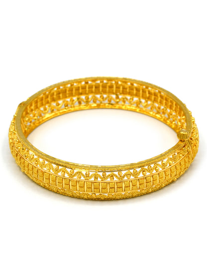 22Ct Gold 2 Piece Screw Bangle - Roop Darshan