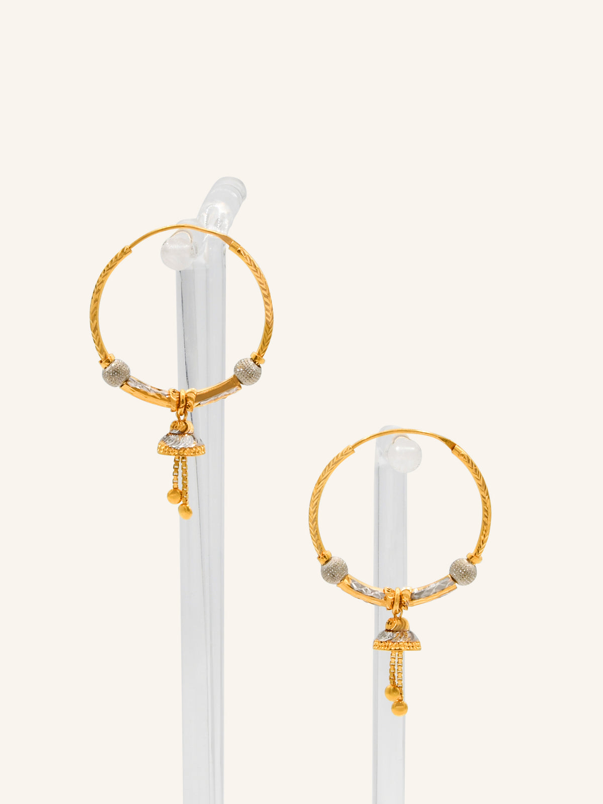 22ct Gold Two Tone Hanging Bali