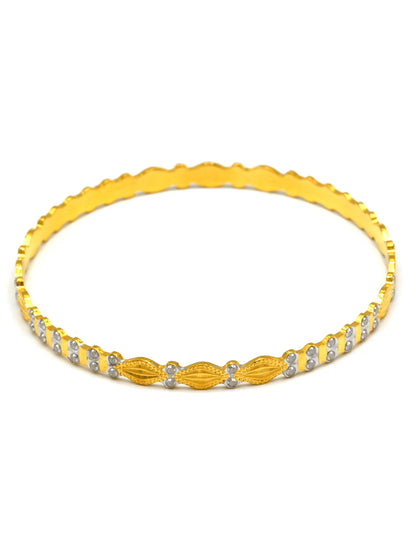 22Ct Gold Two Tone 2 Piece Bangle - Roop Darshan