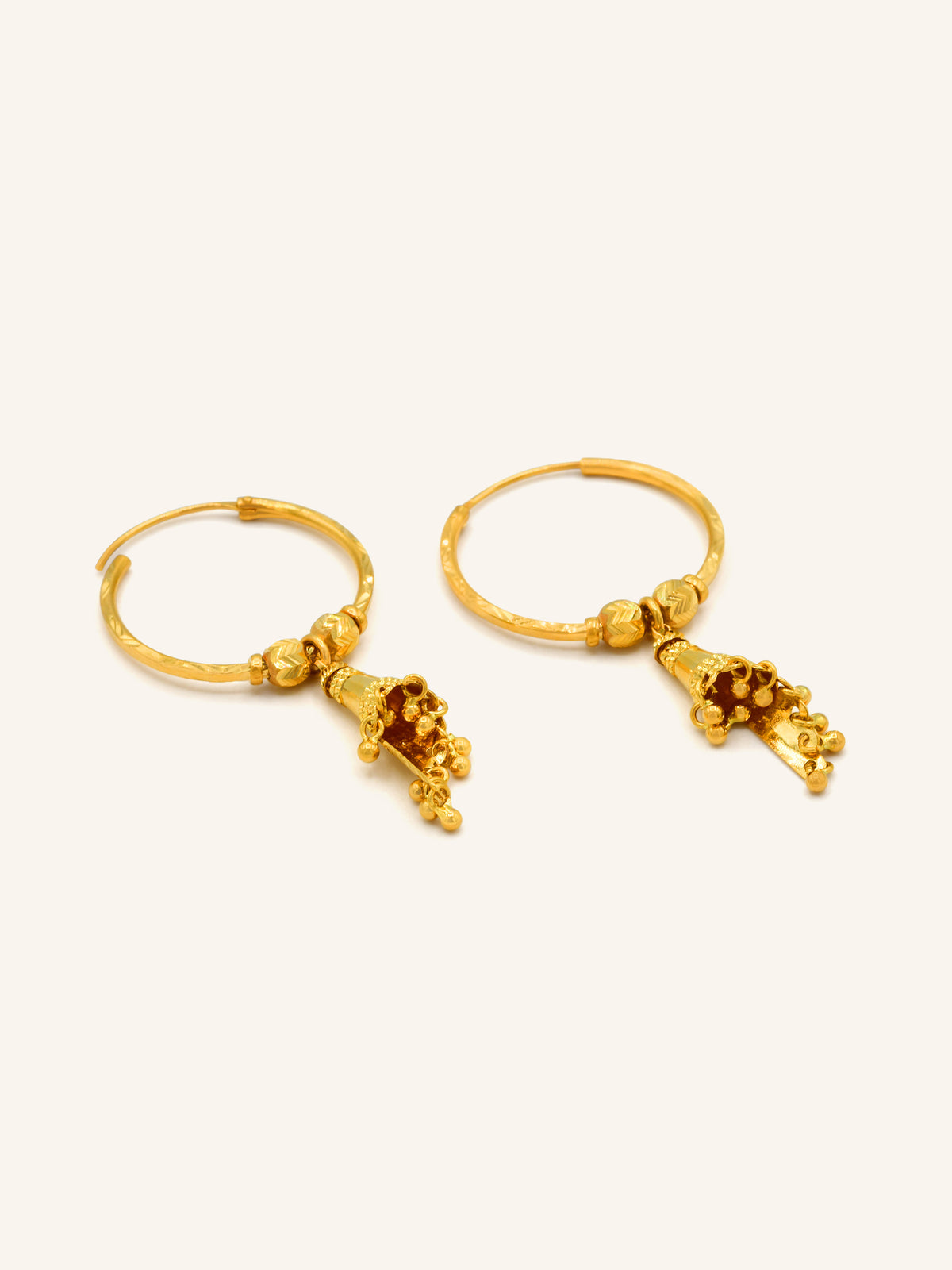 22ct Gold Hanging Balis