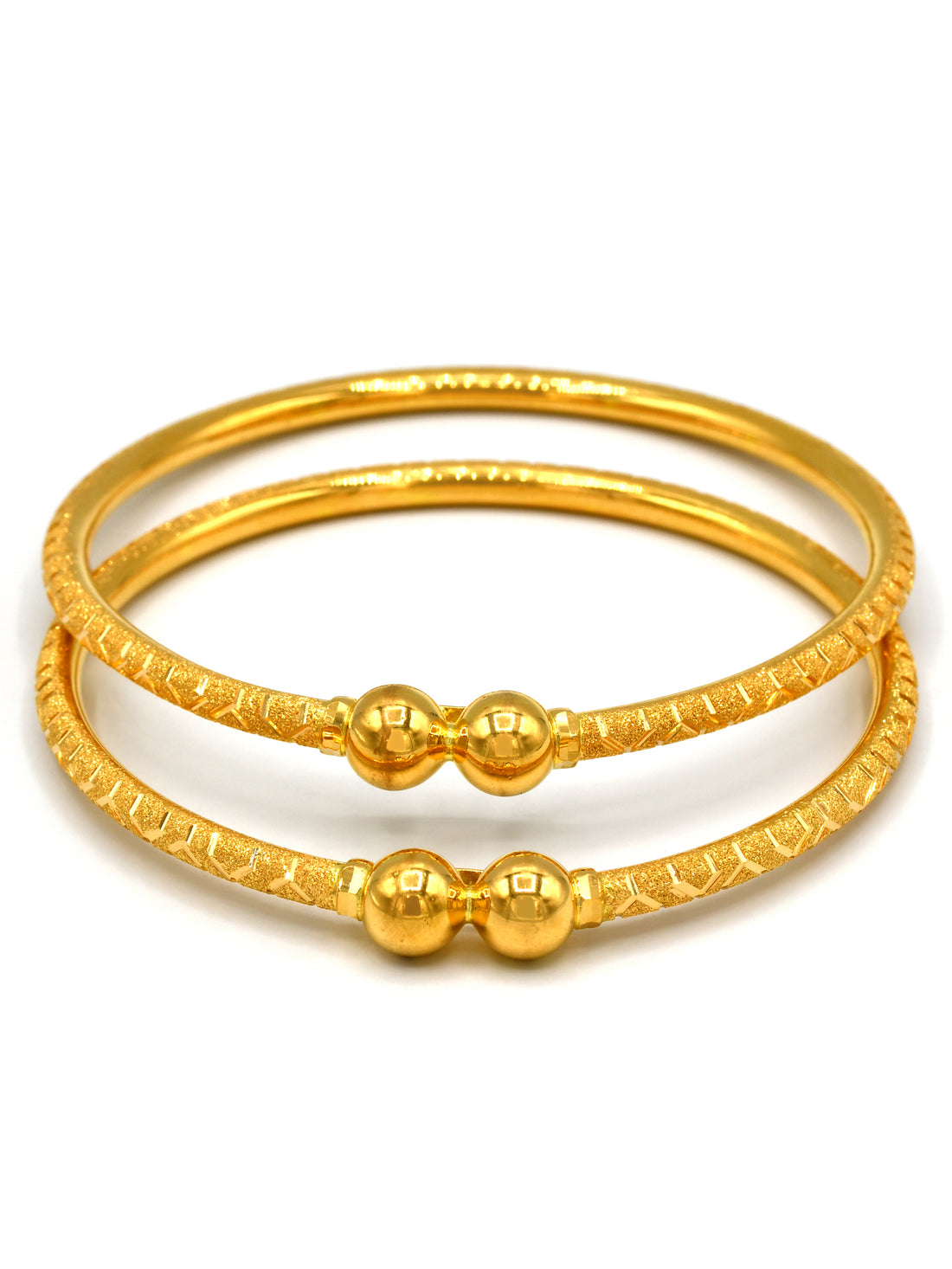 22ct Gold 2 Piece Bangle - Roop Darshan