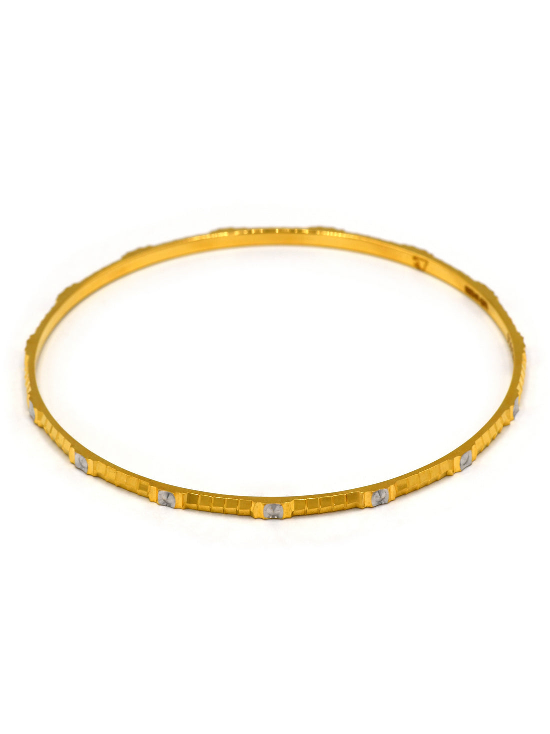 22ct Gold Two Tone 2 Piece Bangle - Roop Darshan