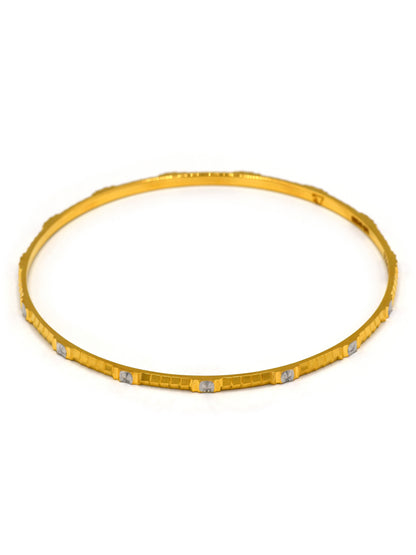 22ct Gold Two Tone 2 Piece Bangle - Roop Darshan