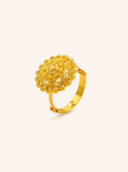 22ct Gold Adjustable Filigree Ring 3.48 GMS - Roop Darshan