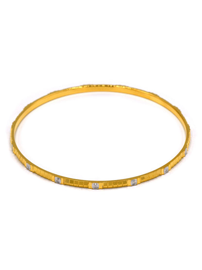 22ct Gold Two Tone 2 Piece Bangle - Roop Darshan