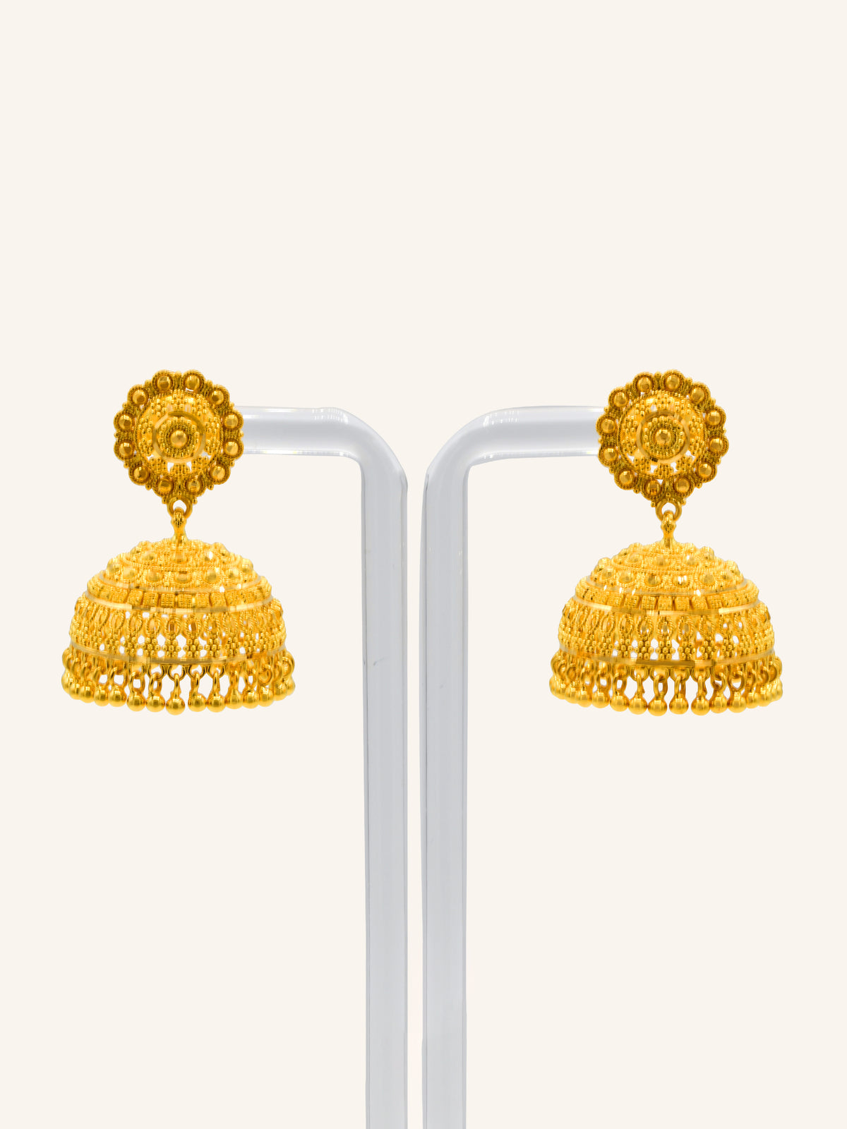 22ct Gold Jhumki Earring 19.18 GMS - Roop Darshan