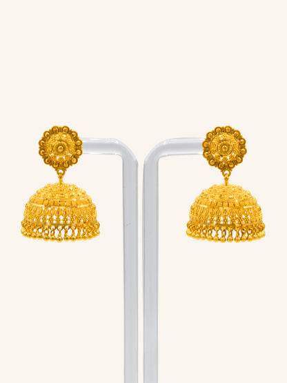 22ct Gold Jhumki Earring 19.18 GMS - Roop Darshan