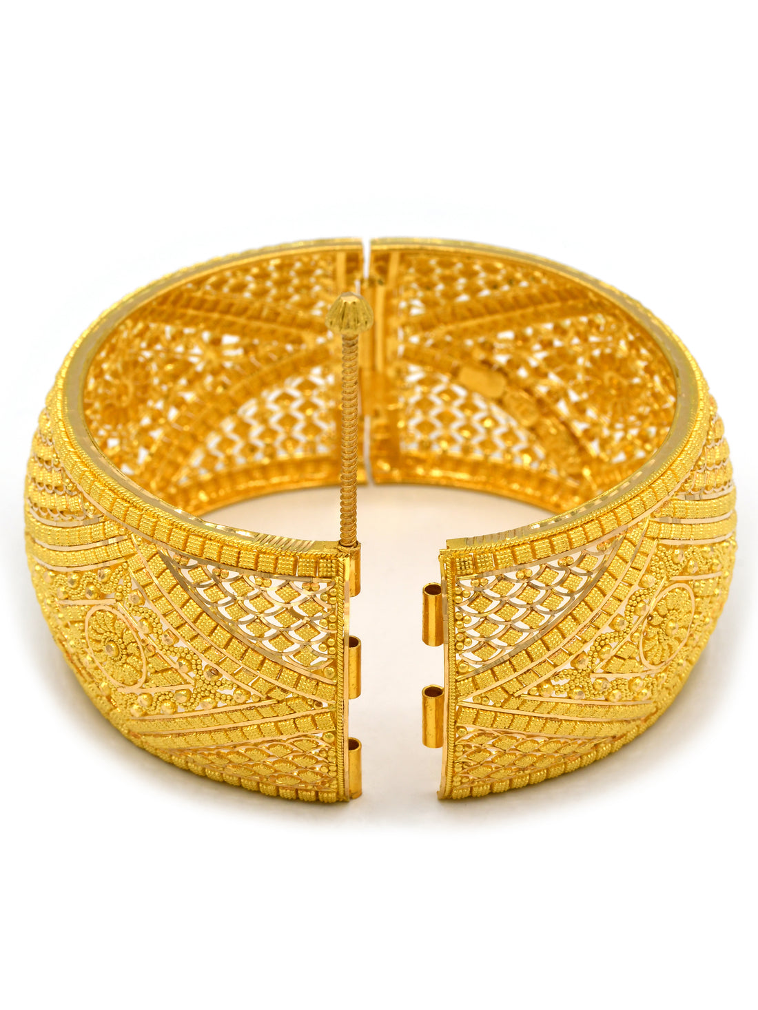 22Ct Gold 1 Piece Screw Patta Bangle - Roop Darshan