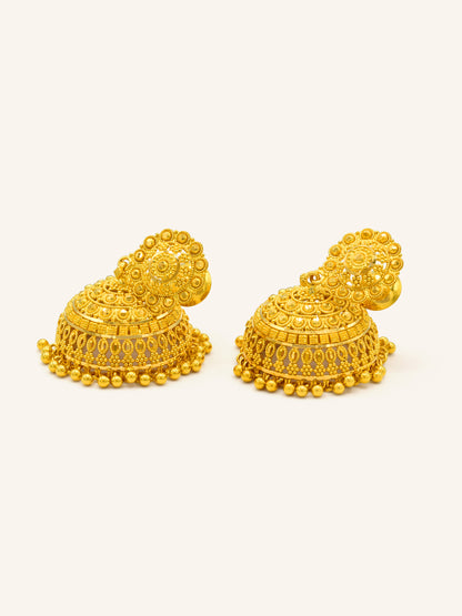 22ct Gold Jhumki Earring 19.18 GMS - Roop Darshan