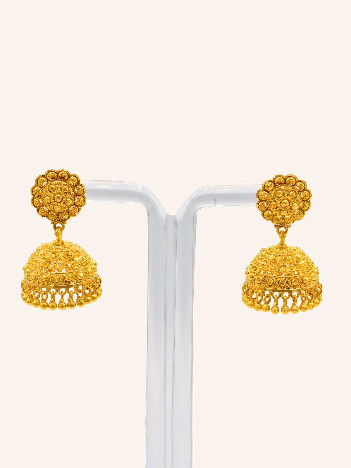 22ct Gold Jhumki Earring 12.60 GMS - Roop Darshan