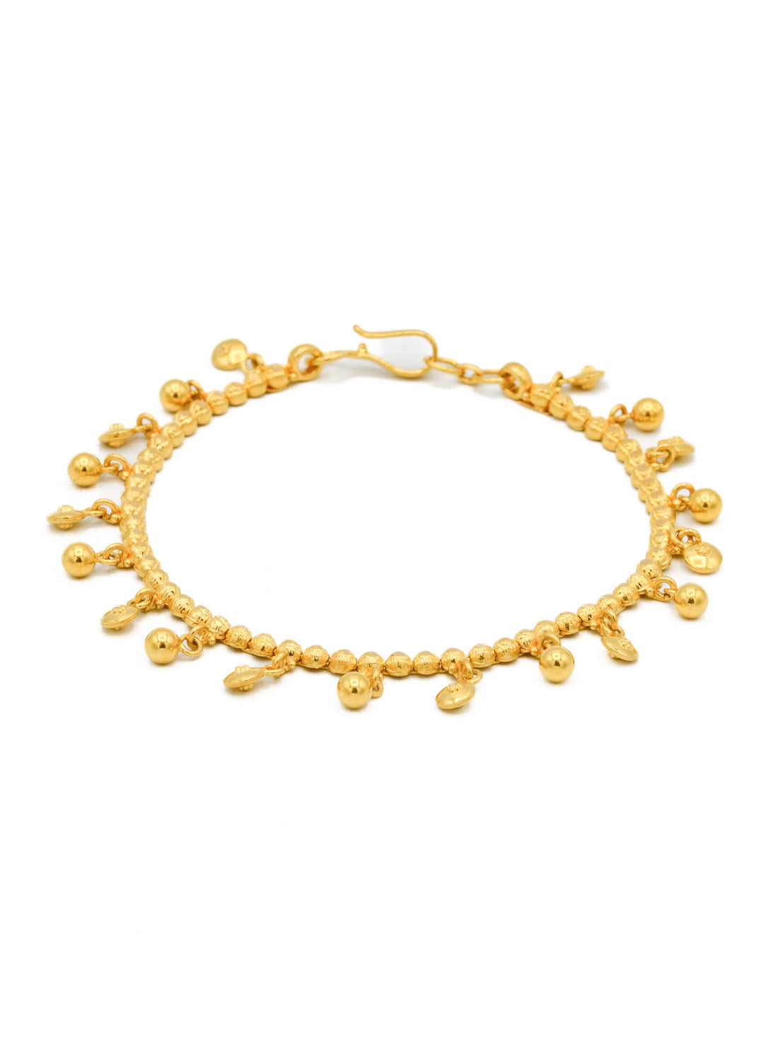 22ct Gold Ball Charms Ladies Bracelet - Roop Darshan