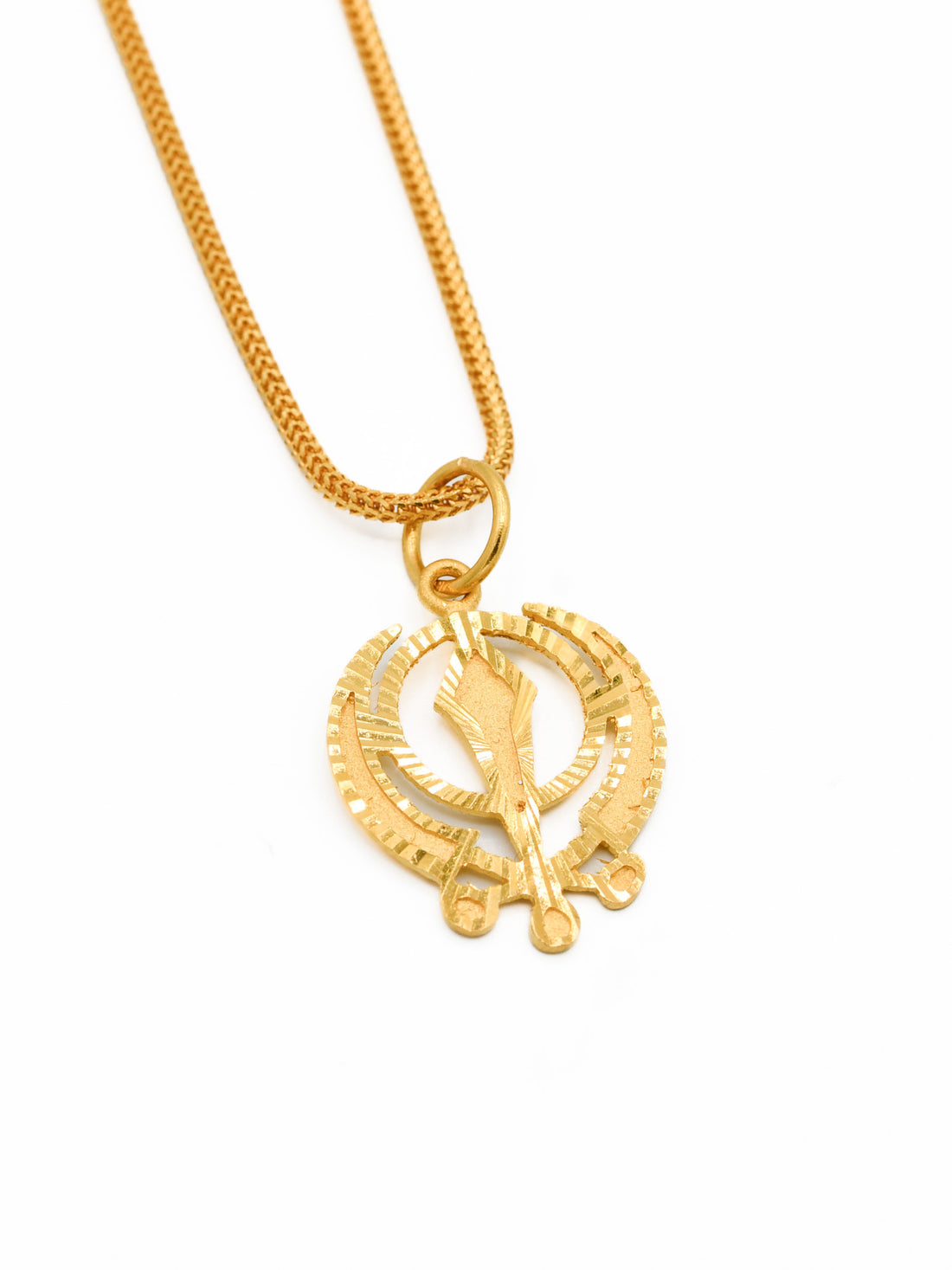 22ct Gold Khanda Pendant - Roop Darshan
