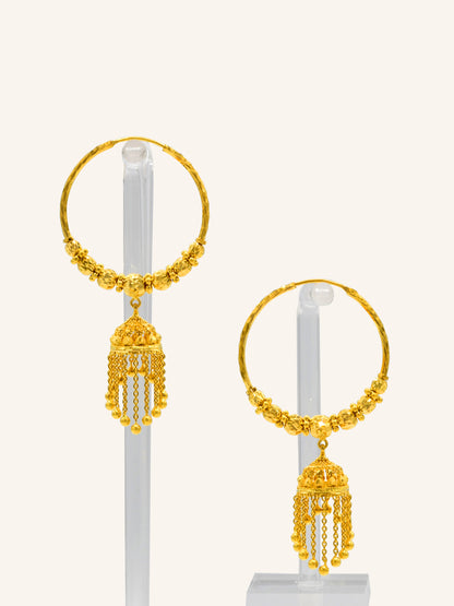 22ct Gold Jhumki Bali 12.31 GMS - Roop Darshan