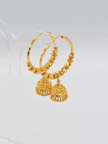 22ct Gold Ball Jhumki Bali - Roop Darshan