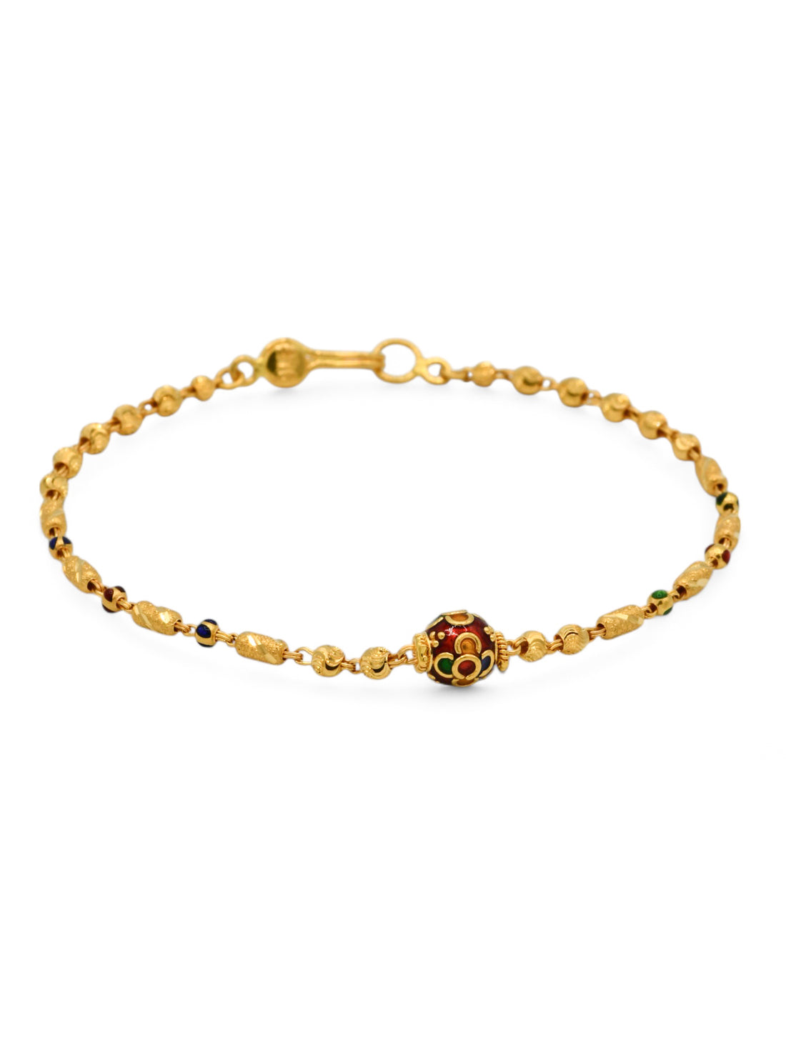 22ct Gold Minakari Ball Bracelet