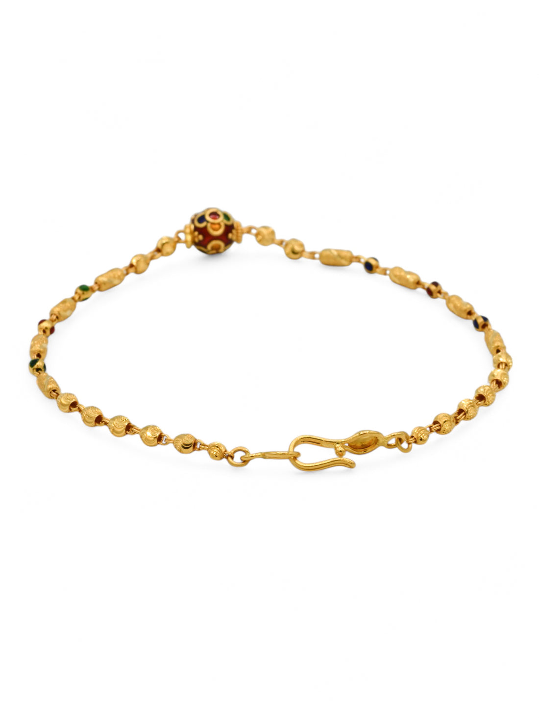 22ct Gold Minakari Ball Bracelet