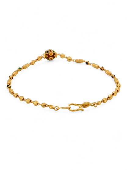 22ct Gold Minakari Ball Bracelet - Roop Darshan