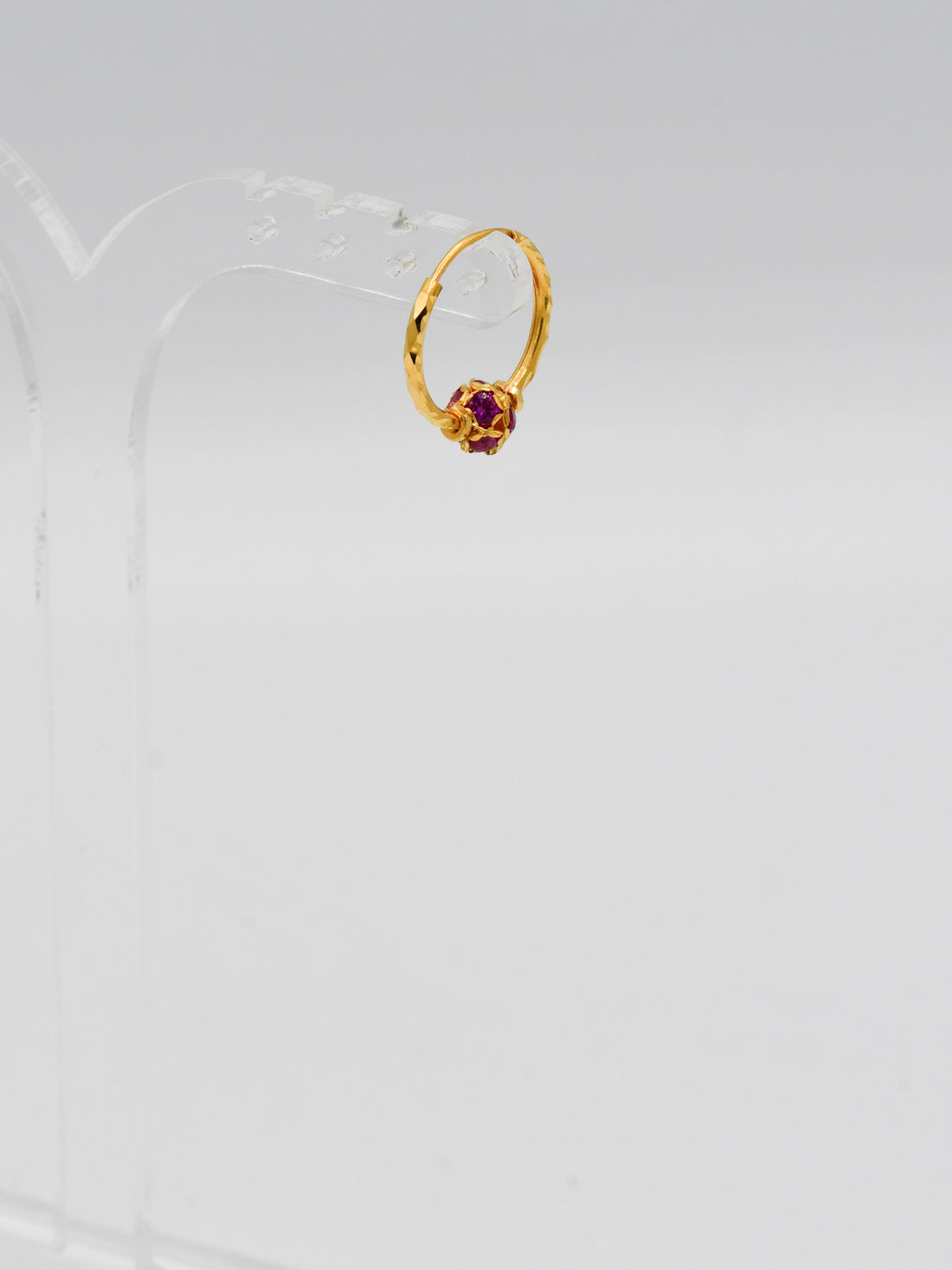 22ct Gold Pink Cz Bali - Roop Darshan