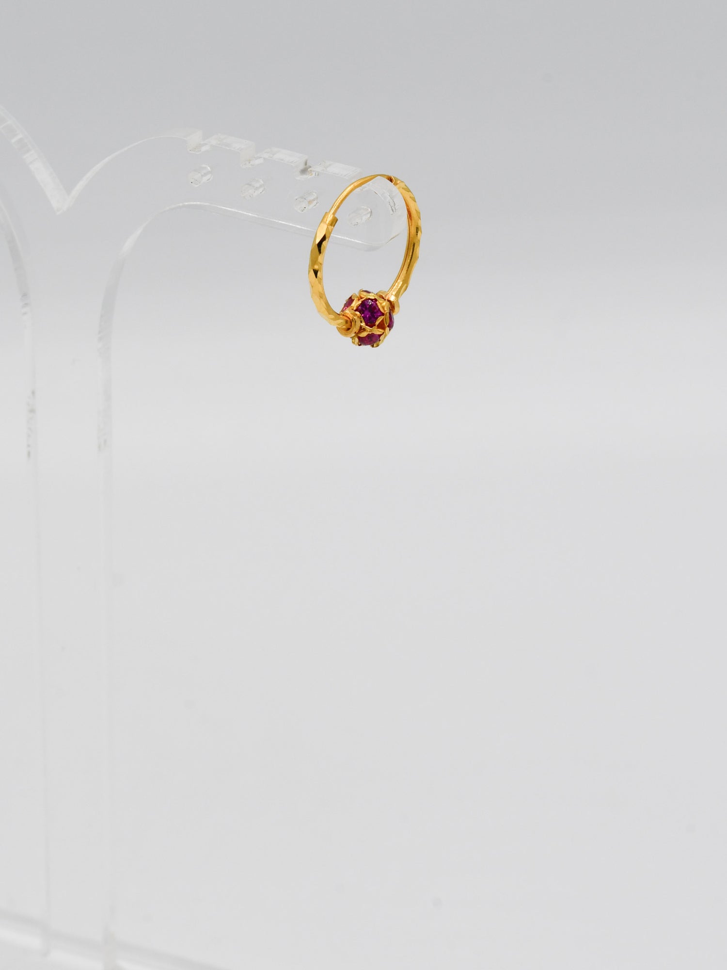 22ct Gold Pink Cz Bali - Roop Darshan