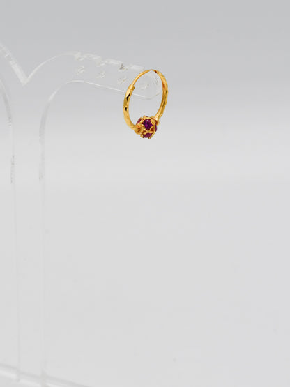 22ct Gold Pink Cz Bali - Roop Darshan