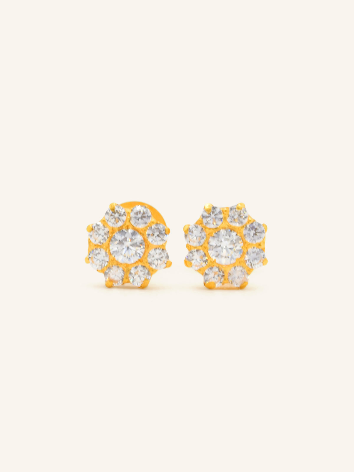 22ct Gold CZ Stud Earring 1.01 GMS - Roop Darshan