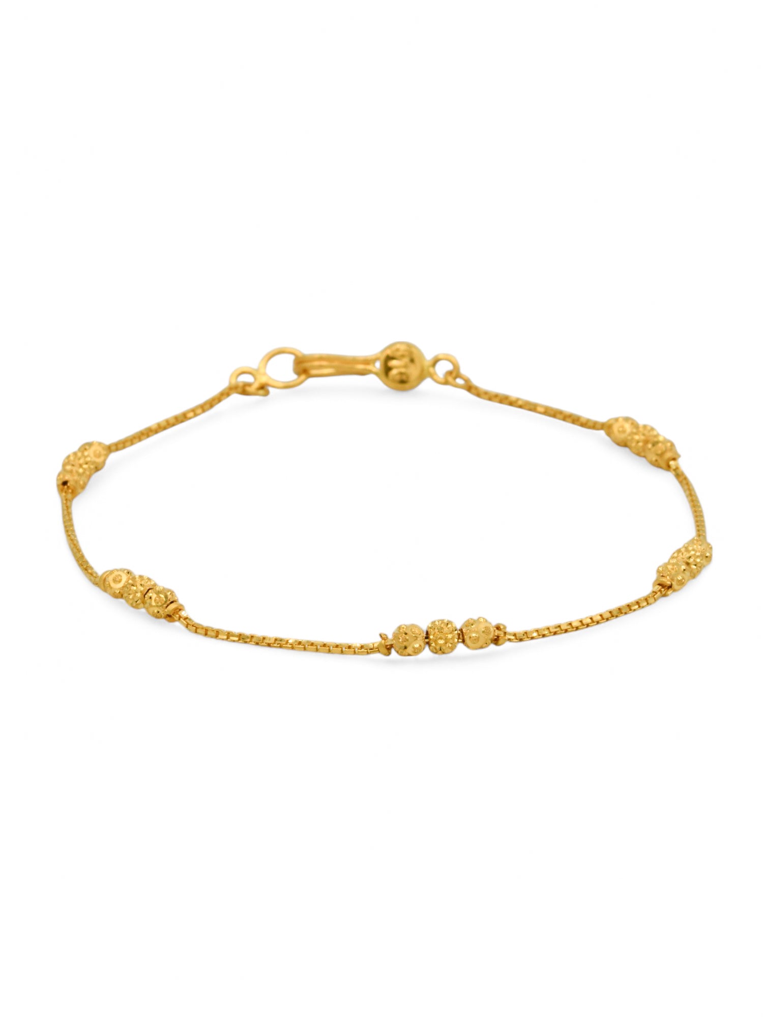 22ct Gold Ball Ladies Bracelet