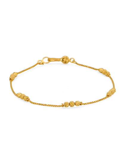 22ct Gold Ball Ladies Bracelet