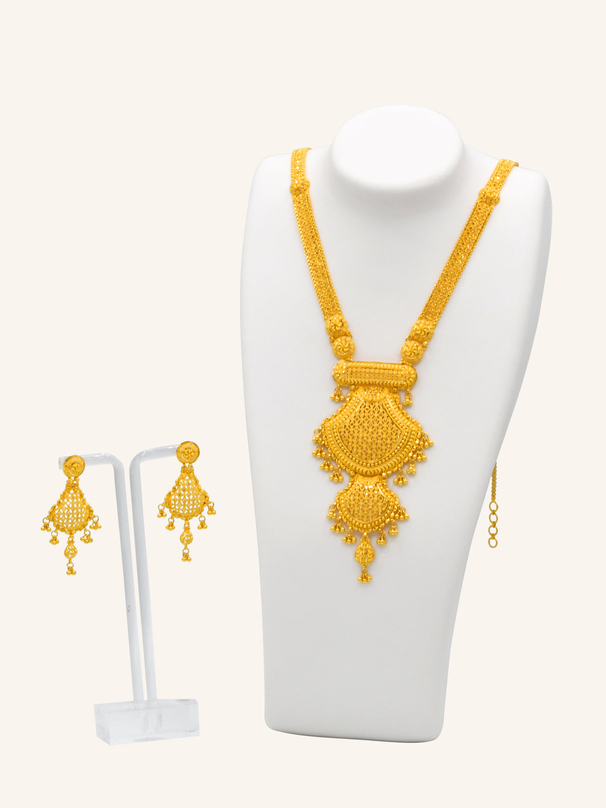 22ct Gold Necklace Set 61.64 GMS - Roop Darshan