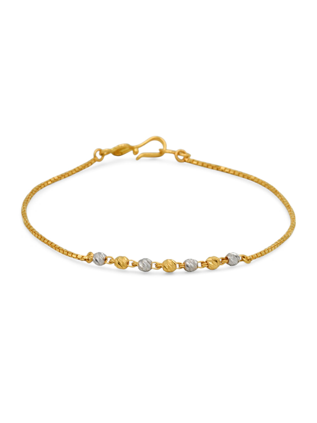 22ct Gold Two Tone Ball Bracelet