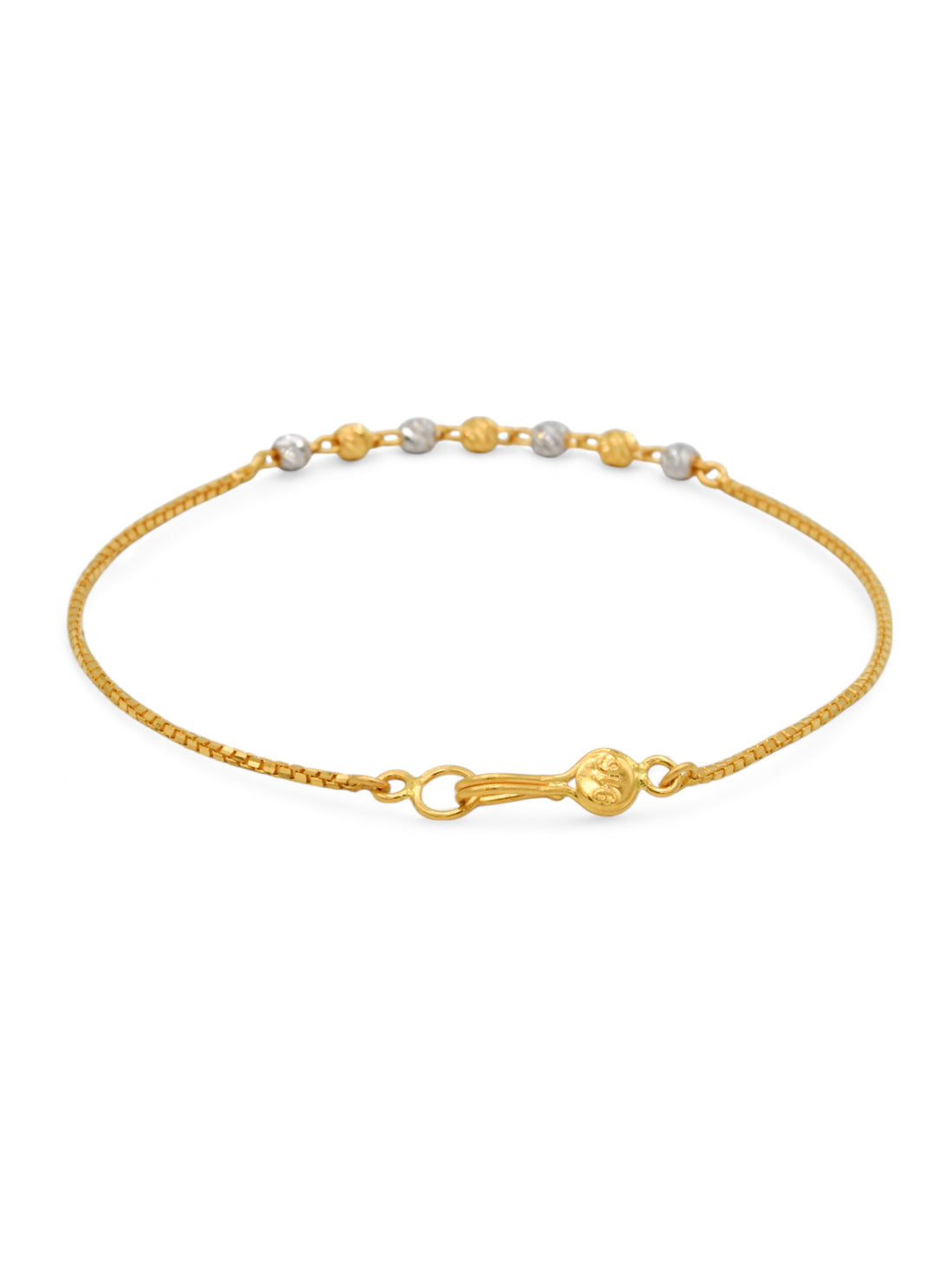 22ct Gold Two Tone Ball Bracelet