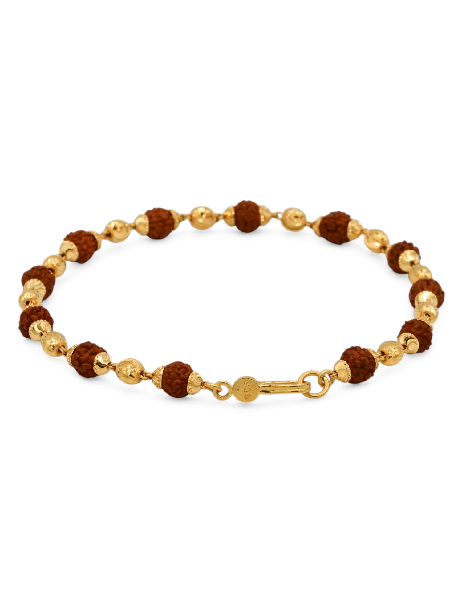 22ct Gold Rudraksh Ball Bracelet - Roop Darshan