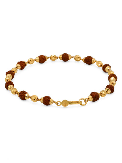22ct Gold Rudraksh Ball Bracelet - Roop Darshan