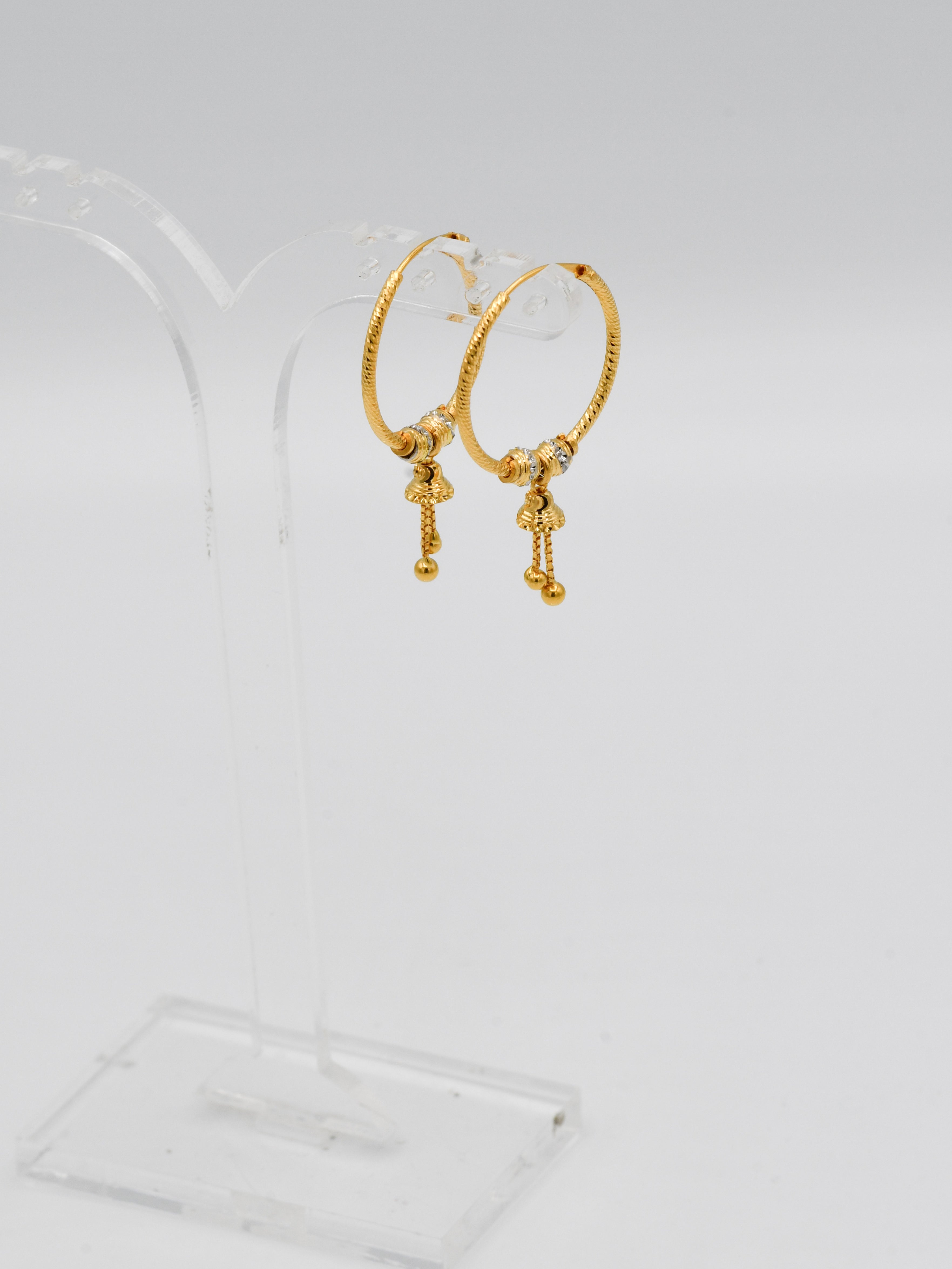 22ct Gold Two Tone Ball Bali - Roop Darshan