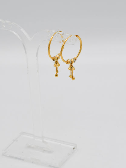 22ct Gold Two Tone Ball Bali - Roop Darshan