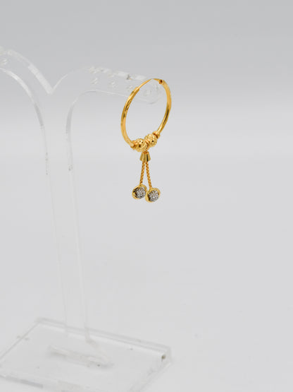 22ct Gold Two Tone Ball Bali - Roop Darshan