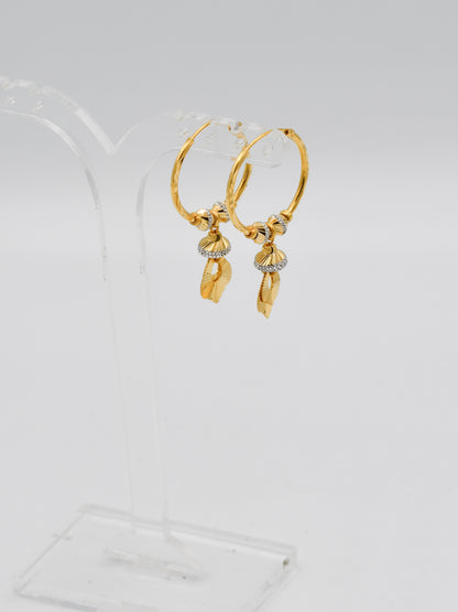 22ct Gold Two Tone Ball Bali - Roop Darshan