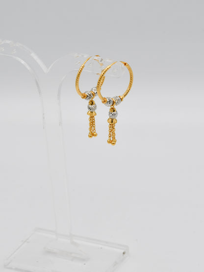 22ct Gold Two Tone Ball Bali - Roop Darshan