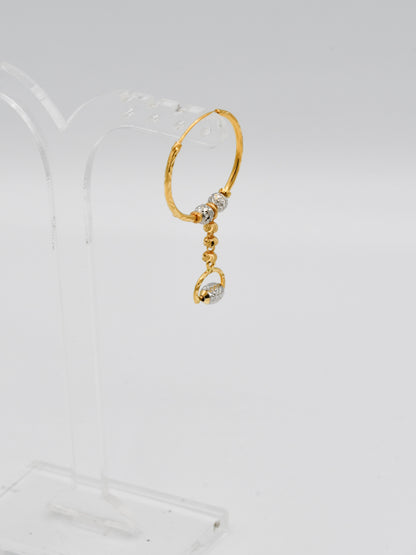 22ct Gold Two Tone Ball Bali - Roop Darshan