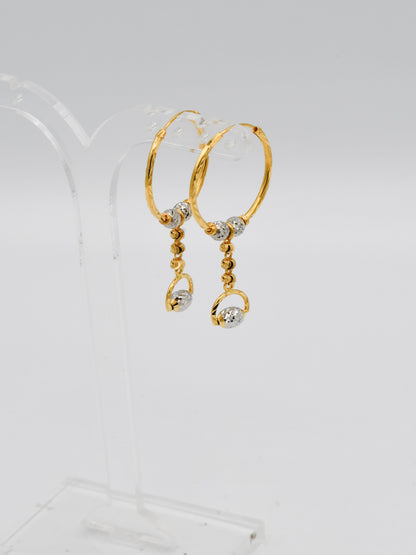 22ct Gold Two Tone Ball Bali - Roop Darshan