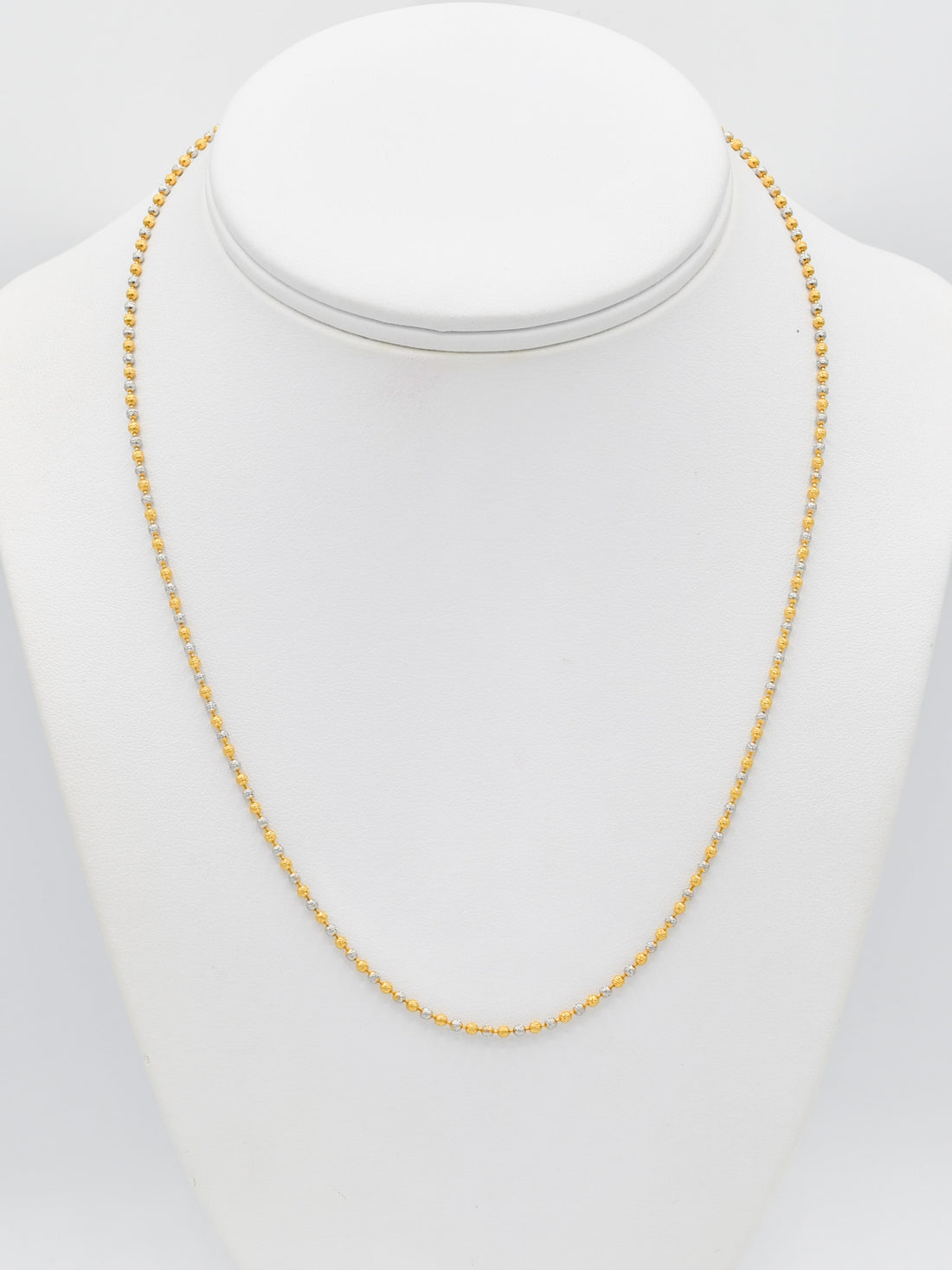 22ct Gold Two Tone Ball Chain - Roop Darshan