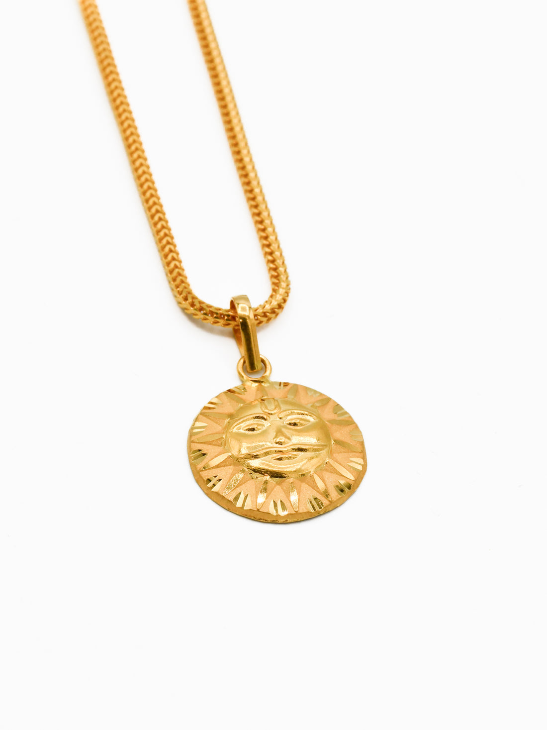 22ct Gold Sun Pendant - Roop Darshan