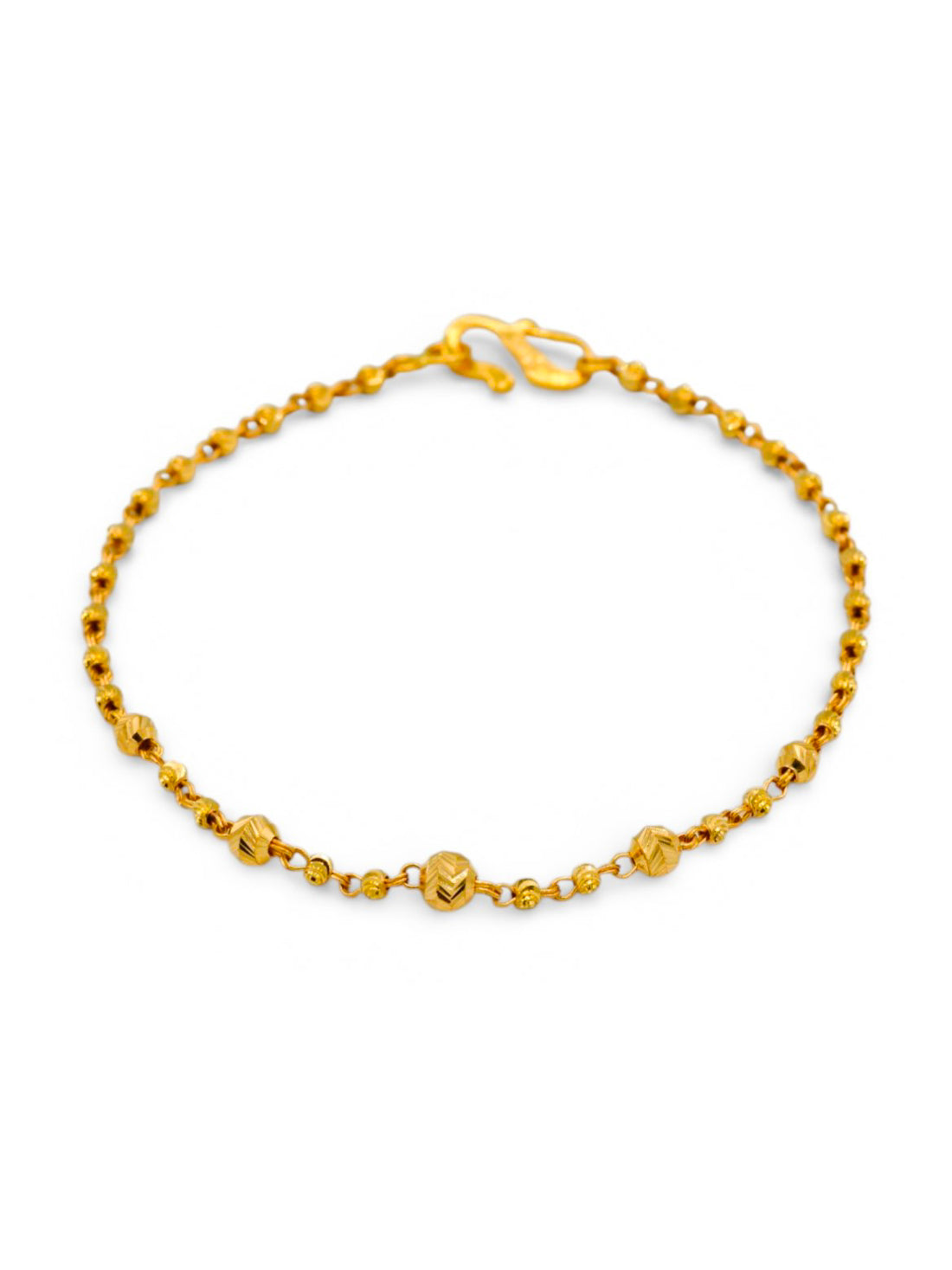 22ct Gold Ball Ladies Bracelet - Roop Darshan
